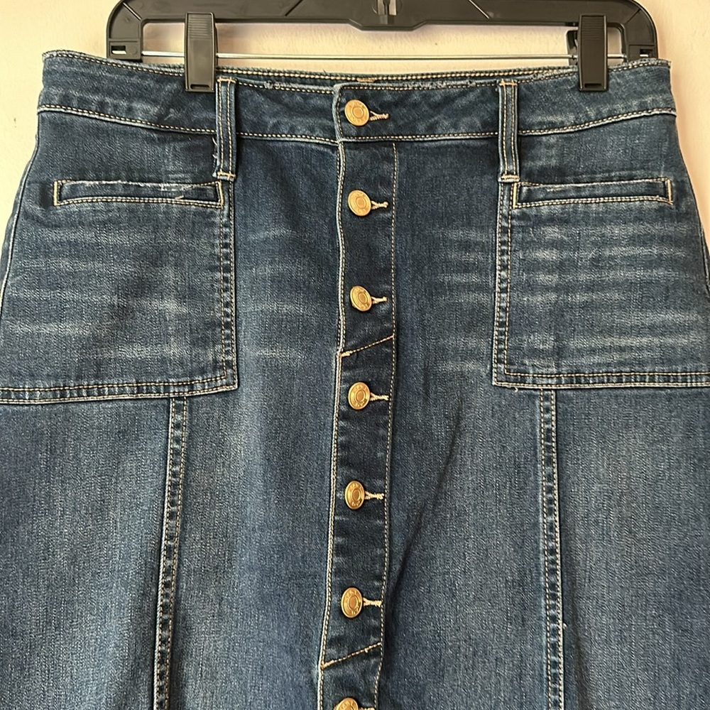 JAG JEANS DENIM Button Down front skirt size 6 - Picture 2 of 8
